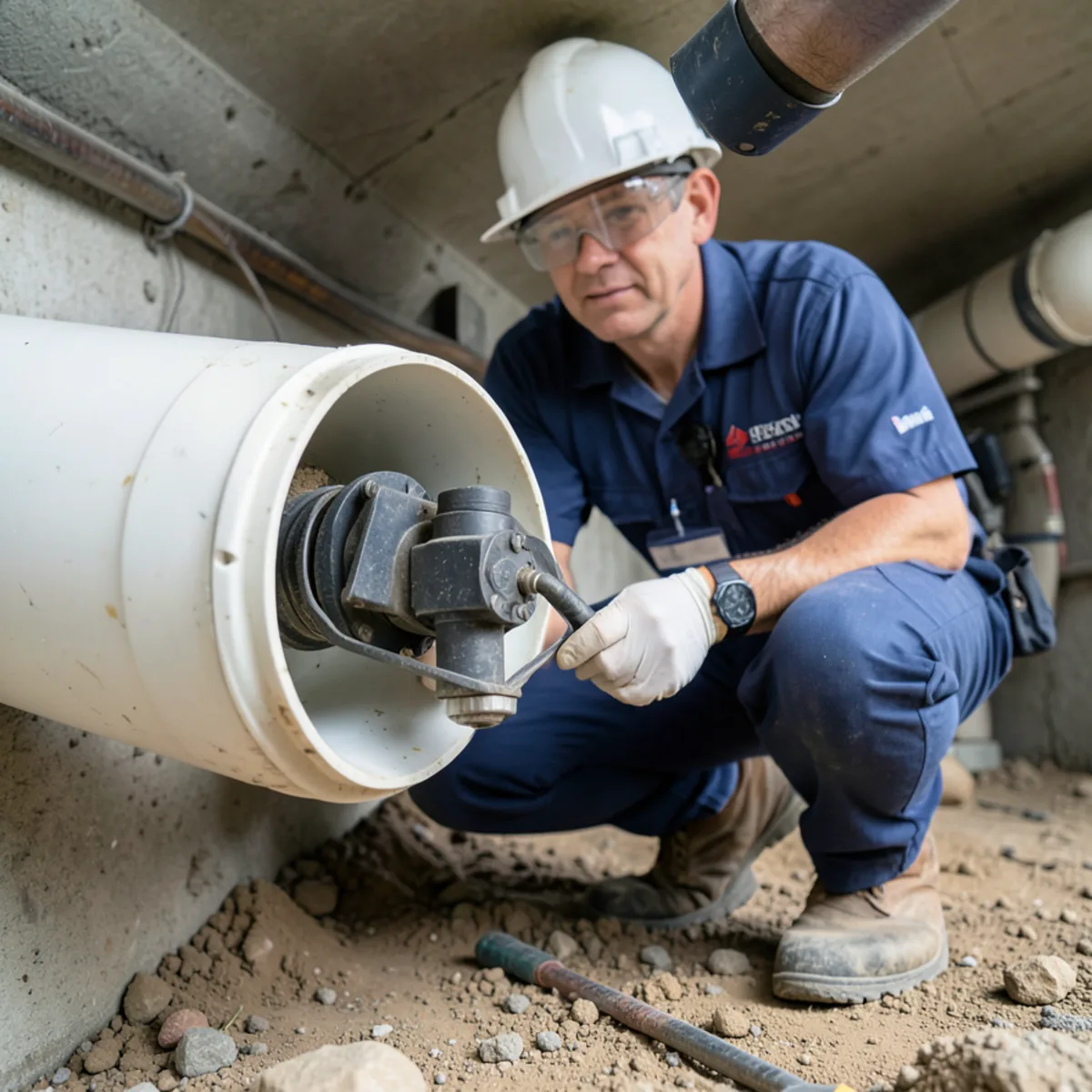 Backwater valve flapper closing automatically against municipal backflow
