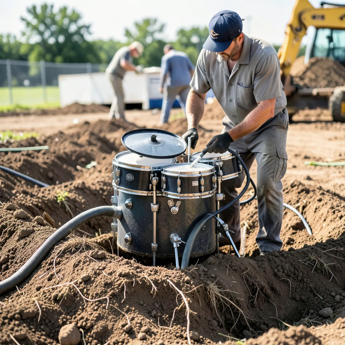 Continuous rodding cable machine tackling severe root mass obstruction