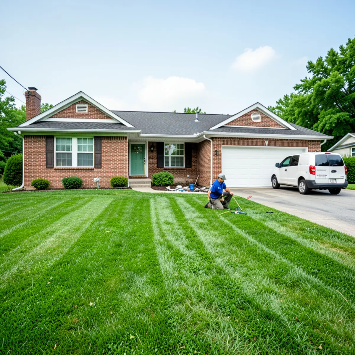Drain cleaning and sewer rodding in Lincolnwood IL mid-century brick ranch