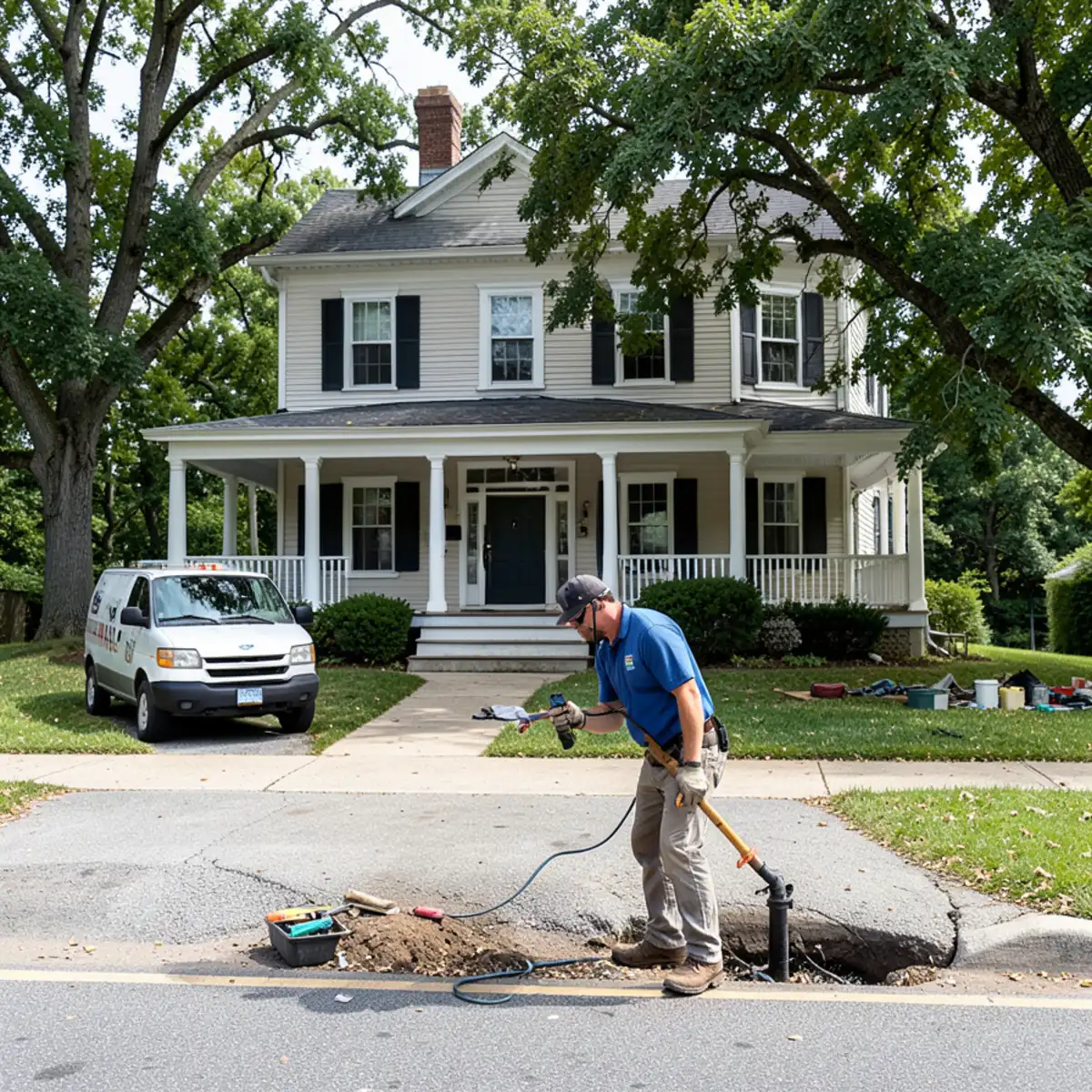 Sewer rodding and camera scoping in historic Wilmette IL East of Ridge Road